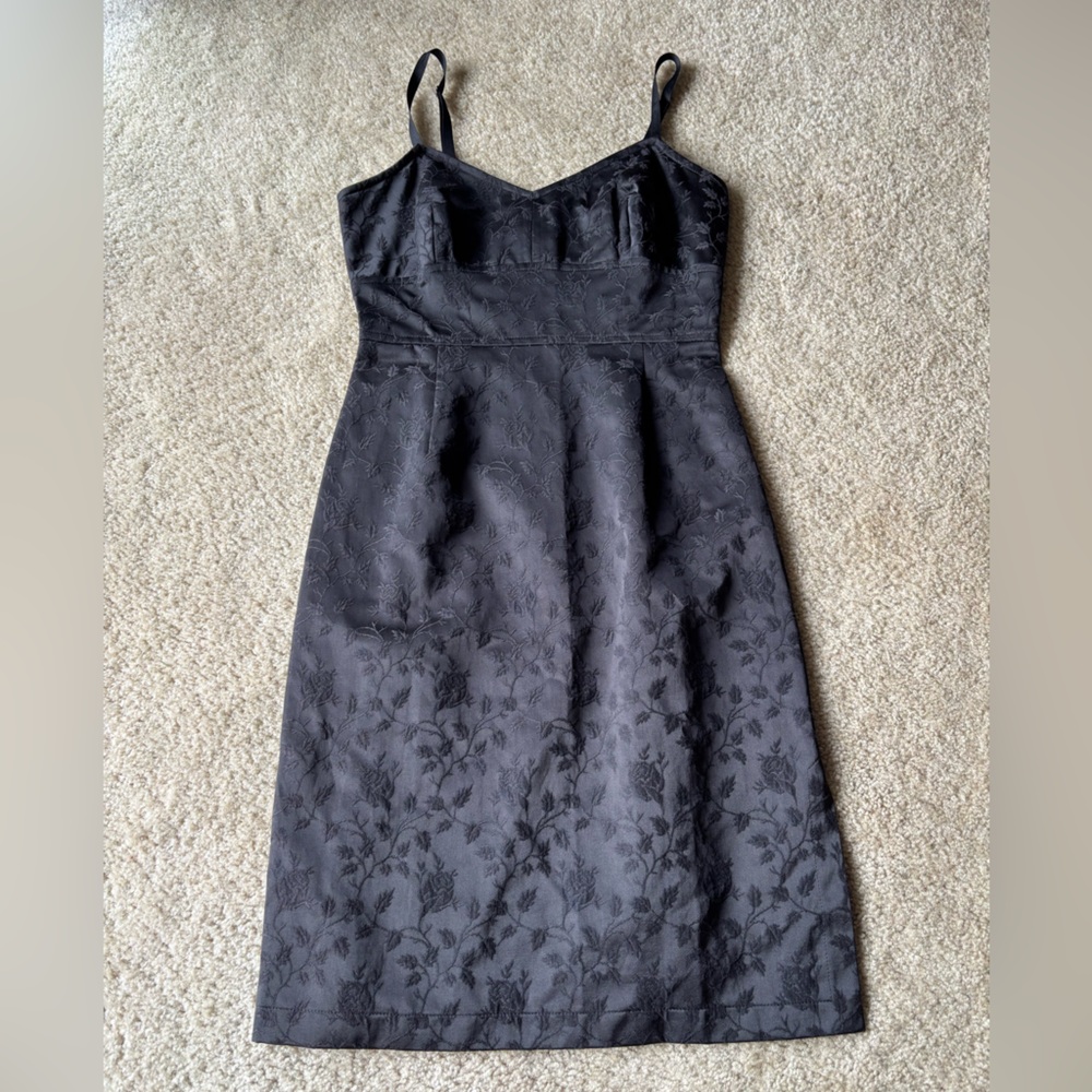 Kookai Black Jacquard Floral Dress – NWT